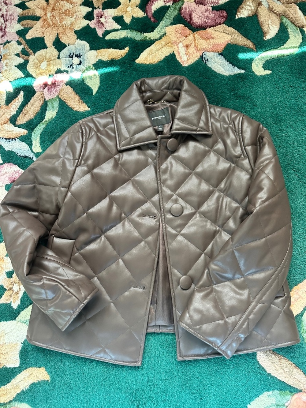 Banana Republic Quilted Faux Leather Jacket Like New!!!
